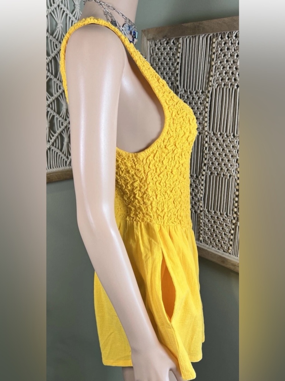 NWOT Free People Juliette Romper XS Cantaloupe Orange/Yellow - Picture 7 of 16